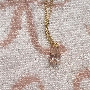 Macy's Gold Necklace with Teardrop Pendant